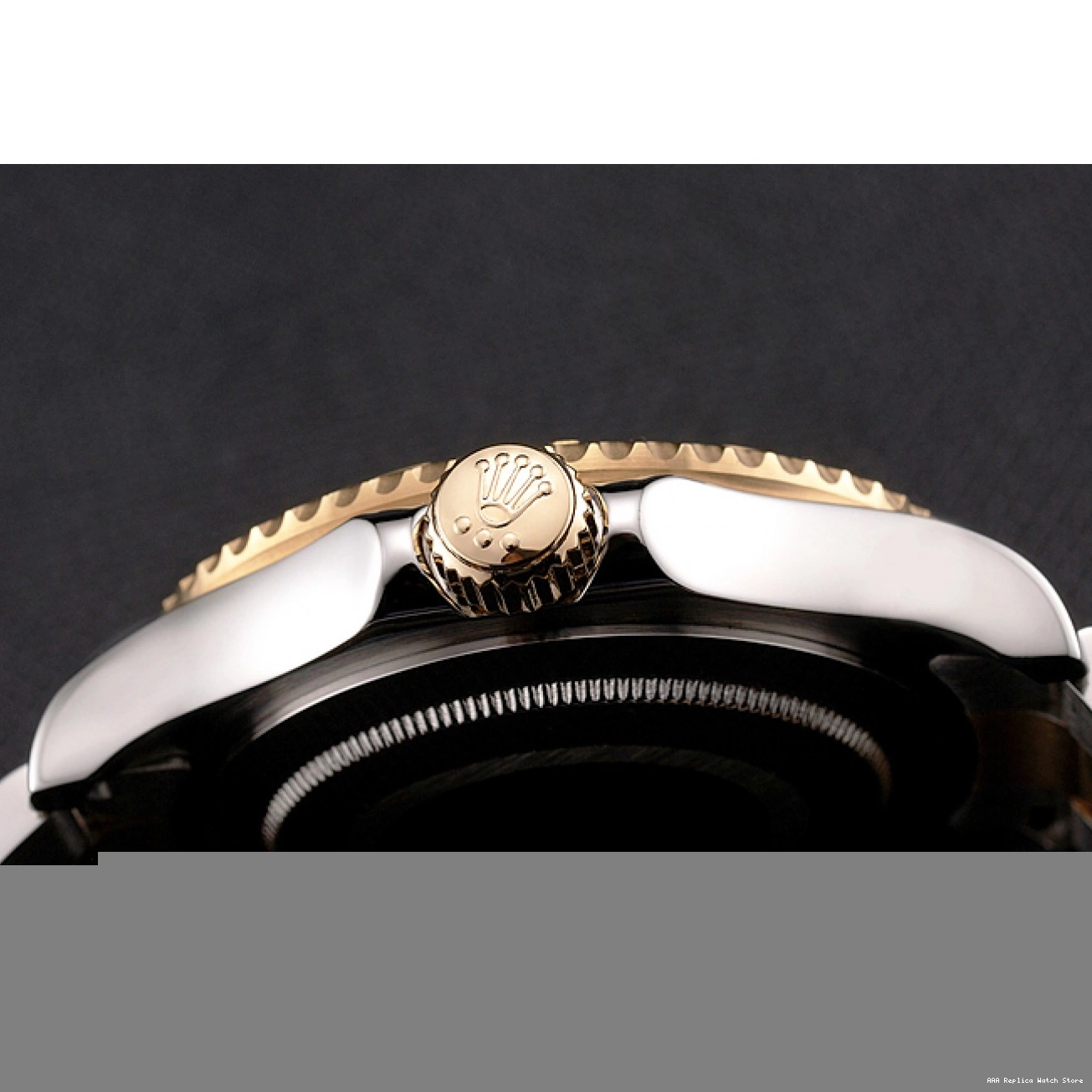 Aaa replica watch Two Gold Steel Case Bracelet Yacht-Master Stainless Dial Tone White Bezel Rolex 0823